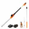 791290058269 Garcare Cordless Pole Hedge Trimmer Electric Trimmers Telescoping