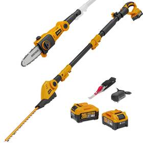 Lljgj01 Alloyman Pole Saw 8-inch Cordless And 16-inch Hedge Trimmer 2-in-1 With 2 Packs 4 Lljgj01 Alloyman Pole Saw 8-inch Cordless And 16-inch Hedge Trimmer 2-in-1 With 2 Packs 4