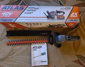 56935 Atlas 40v 24ftft Hedge Trimmer 3/4ftft Battery And Charger Not Included New