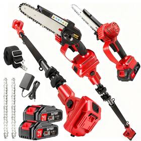 Ayslckr Gismn046 2-in-1 Electric Pole Saw Cordless And 6 Inch Mini Chainsaw For Tree