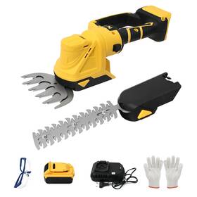 Baokaler 313045136185 360-degree Rotatable Hedge Trimmer With Digital Display 21v 2-in-1 Cordless
