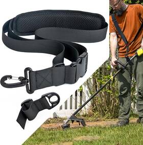 Brand Akuatuz 738627410727 Trimmer Strap For Weed Eater Shoulder Easy Release Brush Cutter Black