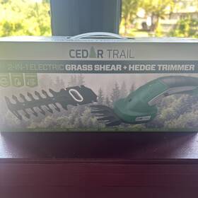 Cedar Trail 041979210427 2-in-1 Electric Grass And Hedge Trimmer 1000 Rpm/5 Hrs Lightweight