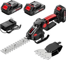 Fht02-001 Corp Electric Hedge Trimmer Cordless With Battery 2 In 1 Handheld Shrub Gras