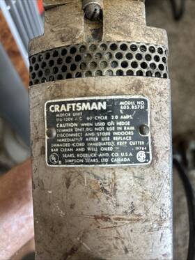 605.85731 Craftsman Vintage Electric Hedge Trimmer Model No. Works
