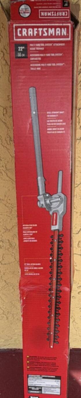 Cmxgjamd25ht Craftsman Multi Yard Tool Hedge Trimmer Attachment Dual-action Blades 22 In