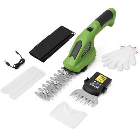 Jr1857 Curecure 7.2v Cordless Hedge Trimmer 2-in-1 Electric Shrub And Grass Shears W