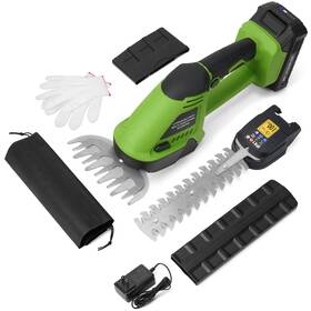 Jr1858 Curecure 20v Cordless Hedge Trimmer 2-in-1 Electric Shrub And Grass Shears Wi