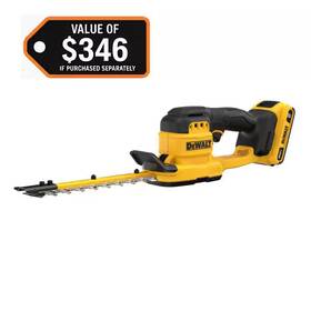 Dewalt 313032919906 20v Max 8 Inch Compact Cordless Battery Powered Hedge Trimmer Kit With 1 2.0 Ah