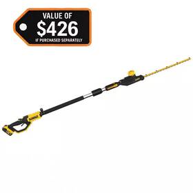 Dewalt 726084988064 20v Max 22 Inch Cordless Battery Powered Pole Hedge Trimmer Kit With 1 4 Ah Bat