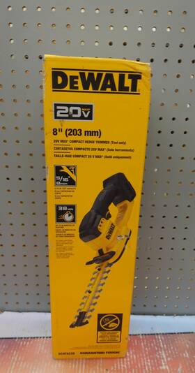 Dcht823b Dewalt 20v Max 8 Inch Cordless Compact Hedge Trimmer Bare Tool