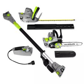 Earthwise 313104889885 8 Inch 7 Amp Electric Chainsaw And 18 4.5 Hedge Trimmer With Pole Attachm