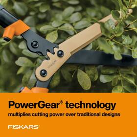 1077326 Fiskars Extendable Power-lever Titanium Hedge Shears