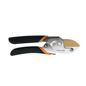 1077512 Fiskars Group Inc 8 Inch Power-lever Titanium Anvil Pruner Black And Orange