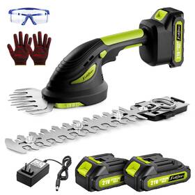 P-g147bk Fulljion Hedge Trimmer Cordless 2 In 1 Shrub Grass Shears 21 V Electric Tr