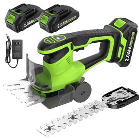 Fht103-003a Fullyea Cordless Hedge Trimmer 2-in-1 Electric Bush And Grass Shear Lightweig