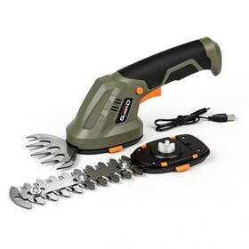 Funguard Jf-gs02-04 2-in-1 Cordless Hedge Trimmer And Grass Shear Handheld Electric Shrub