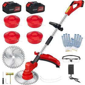 G-peh 092733226543 Cordless Weed Wacker Electric 24v String Trimmer With Auto Line Feed 2 X