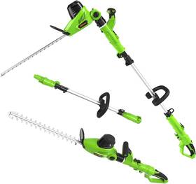 Garcare 300481423160 2in 1electric Pole Hedge Trimmer 18 Inch Dual-action Laser Cut Adjustable Corded