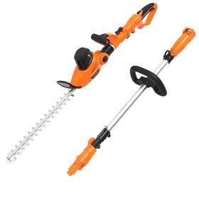 Garcare 791290058436 2 In 1 Electric Hedge Trimmer Corded 4.8a Pole With 18 Inch La