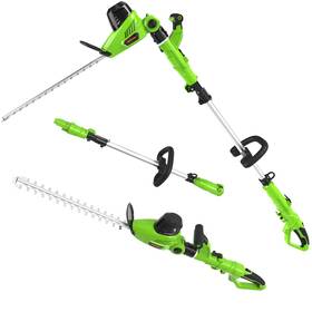 Gpht06-green Garcare 2 In 1 Electric Pole Hedge Trimmer Power With 18 Inch Dual-act