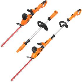 Hkpht06 Garcare 2 In 1 Hedge Trimmer Corded Pole 450mm Blade Length 16mm Cutt Inch
