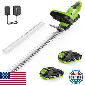 Goodjob B0g2qwd5m2 20v Cordless Hedge Trimmer 24 Inch 2x2.0ah Batt Fast Charger 180 Rot