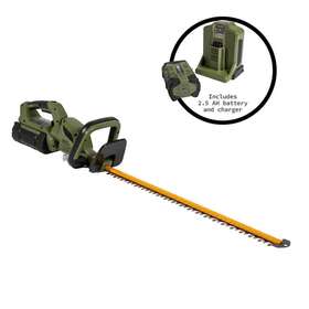 Gmht6200 Green Machine 62v Brushless 25 Inch Cordless Battery Push Start Hedge Trimmer With Rotating And