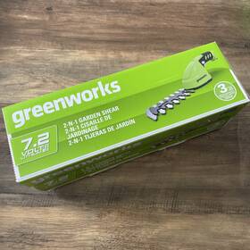 1600002 Greenworks 7.2v Lithium-ion Cordless Handheld Grass Shear Shrubber