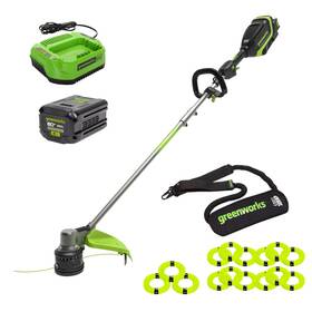 Greenworks 195526201458 - 80v 17 Inch Brushless String Trimmer With 2.0ah Battery And Charger