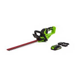24h20 Greenworks 24v Hedge Trimmer Kit 2ah Battery And Charger