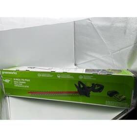 48ht24d Greenworks 48v 24 In Cordless Hedge Trimmer Kit Dual Action With Battery And Charger
