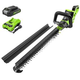 Ht2402r Greenworks 24v 24 Inch Cordless Hedge Trimmer With 2ah Battery And 2a Charger