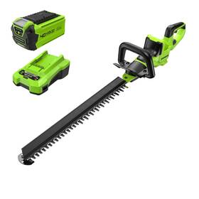 Greenworks Ht40l210-00 40v 26in Brushless Hedge Trimmer 1 2.0ah Battery And 2a Port Charger