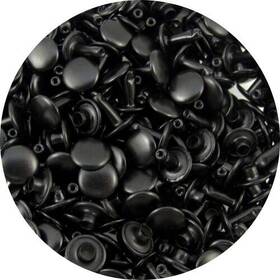 4336863304 Hide House Slc Black Plated Double Capped Rivets Medium 100 Pack