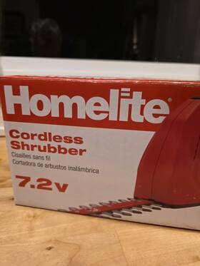 Homelite 046396007070 Cordless Shruber 7.2v With 6 Inch Hardened Steel Blade Includes Charger