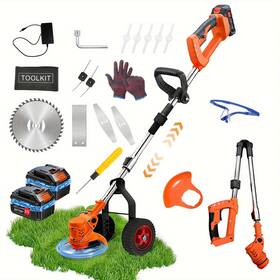 Tl168-08 Jahy2tech 4 In 1 Electric Weed Wacker Cordless Eater With Charger Blades And Wheels