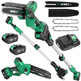 26816 K I M O. Kimo 2-in-1 Electric Pole Saws For Tree Trimming 8 Inch Mini Chainsaw Cordless