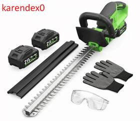 Kartop Dwk-y0a01-020 Cordless Hedge Trimmer 21-inch 3000rpm With 2x4000mah Battery Garden Tool