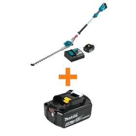 Xnu01t-bl1850b Makita Cordless Hedge Trimmer 18v Li-ion Articulating Pole Battery Blade Charger