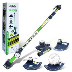 Mrx013 Max Reach 4-in-1 Cordless Lightweight Yard Tool Hedge Trimmer Leaf Blower Air Broo