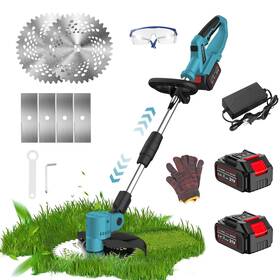 L-ww-0006 Milbopax Cordless Weed Wacker 21v 4.0ah Electric Eater With 2 Batteries And Char