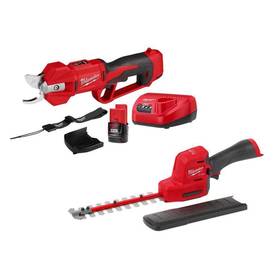 2533-20-2534-21 Milwaukee Hedge Trimmer 12-volt Li-ion Brushless Cordless With Pruner Shears Kit