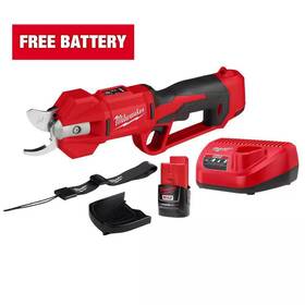 Milwaukee 313014054090 M12 12v Cordless Brushless Pruner Shears Kit With 2.0 Ah Battery And Charger