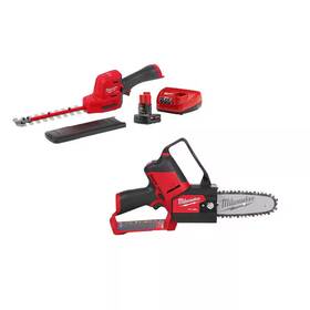 Milwaukee 313042769744 M12 Fuel 8 Inch 12v Lithium-ion Brushless Cordless Hedge Trimmer Kit With Fue