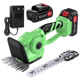 Llj-001 Newrgy 21v Cordless Hedge Trimmer 2-in-1 Electric Handheld Shrub With Long