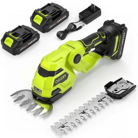 Ogery 69f35296dd929b3e29daeaea 21v Cordless Hedge Trimmer And Grass Shears 2 In 1 Powerful Dual Batteries