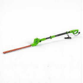 70803 Portland 3.5 Amp 21 Inch Electric Telescoping Pole Hedge Trimmer Tool With Dual-action Blade