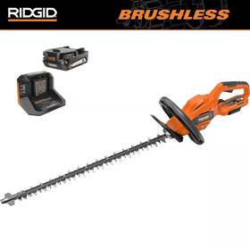 Ridgid 445037146131 18v Brushless Cordless Battery 22 Inch Hedge Trimmer With 2.0 Ah And Char