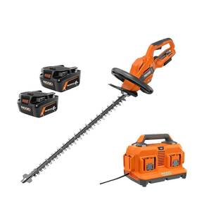 R01401bvnm-ac86096-ac840060pn Ridgid Hedge Trimmer Kit With 6-port Sequential Charger 6.0 Ah Batteries 2-pack